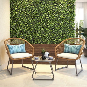 Conjunto para Jardim Mesa, Cadeira e Ombrelone 6 Lugares Aço Marrom Capitólio Belice